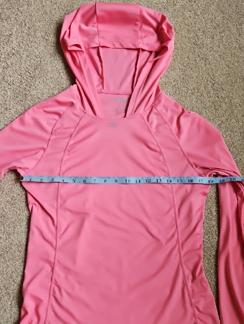 Maroaut Size M Women's Pink Hooded Performance Pullover - Picture 7 of 9